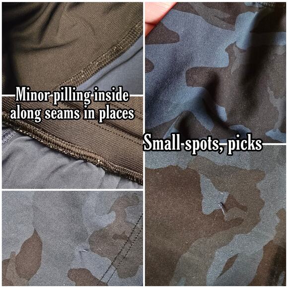 Lululemon T.H.E. Short Size XL Blue Camo Linerless 9" Lightweight Stretch Gym - Picture 4 of 8